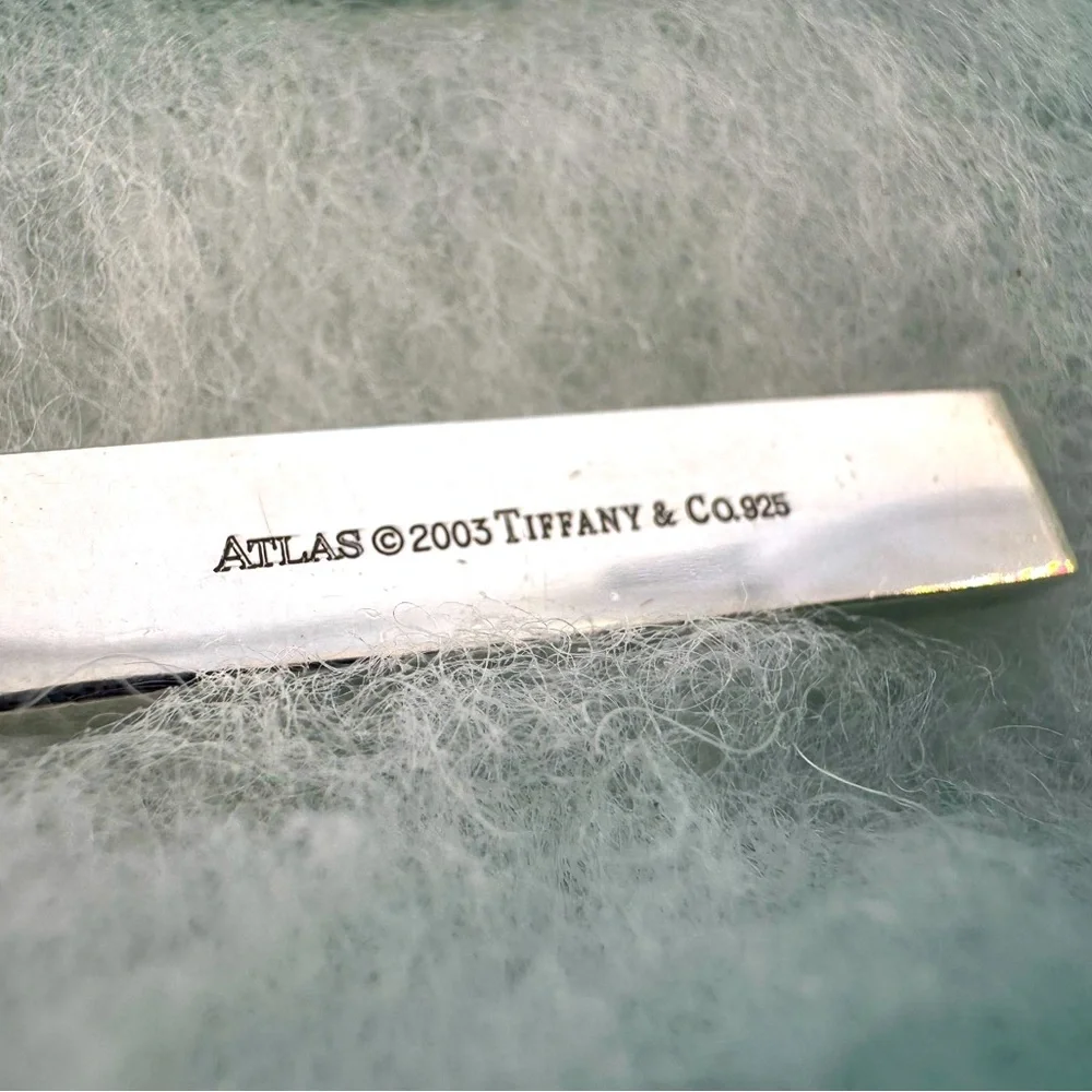 🌟 Tiffany & Co Atlas Pendant Roman Numeral Bar Pendant ‘03 925 Rare Tiffany & Co - Picture 4 of 10